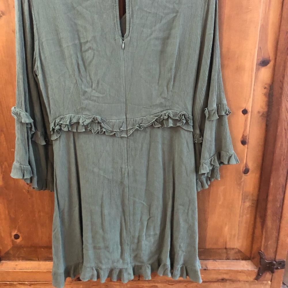 Green Ruffled Dress - Picture 3 of 5